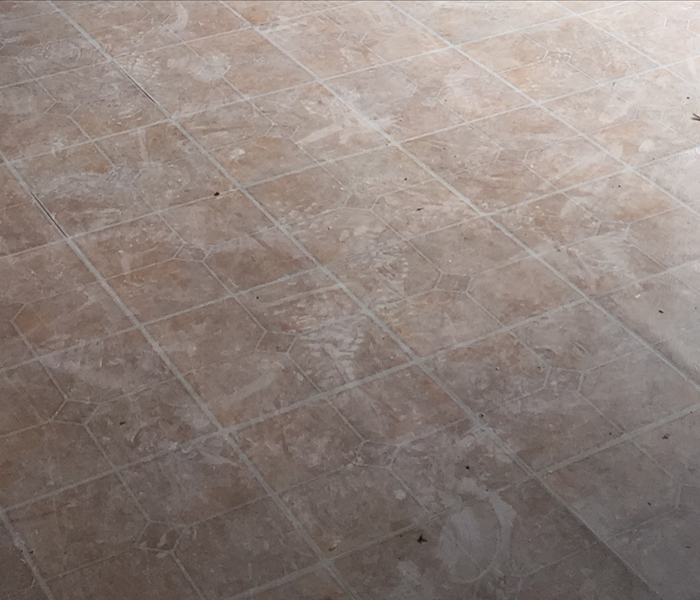 Clean tile flooring