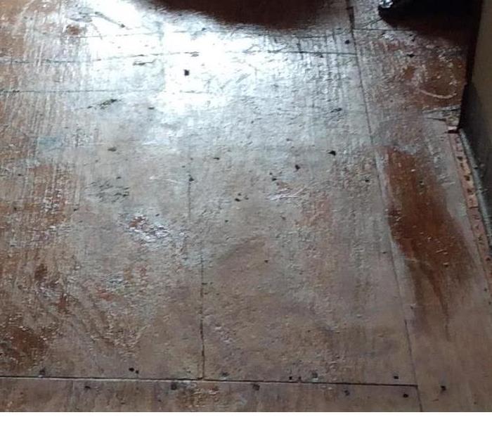 Warped hardwood flooring due to flooding